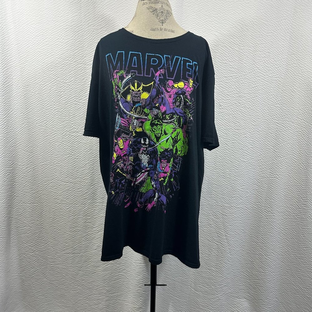 Marvel Comics Mens Superheroes Graphic Black T-shirt htf Style